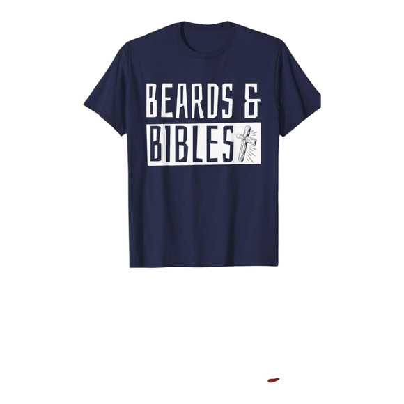 Gildan Navy Blue Beards & Bibles Tee - Picture 4 of 5